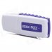 Portable USB 2.0 Mini SD / TF Card Reader - White + Purple