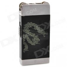 Dragon Pattern Dual Wheel Dual Flame Butane Gas Lighter - Black Dragon Pattern Dual Wheel Dual Flame Butane Gas Lighter - Black