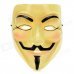V for Vendetta Anonymous Guy Fawkes Plastic Mask - Yellow + Black