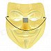 V for Vendetta Anonymous Guy Fawkes Plastic Mask - Yellow + Black