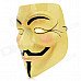 V for Vendetta Anonymous Guy Fawkes Plastic Mask - Yellow + Black