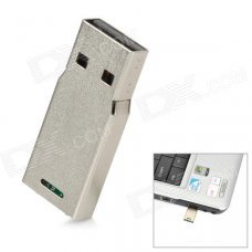 Mini Aluminum USB 2.0 Flash Drive - Silver (4GB)