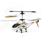 Rechargeable 3.5-CH IR Controlled Alloy R/C Helicopter w/ Gyroscope - White + Golden