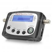 SF-9505A 2.3" Digital Satellite Signal Finder Meter w/ Compass - Black