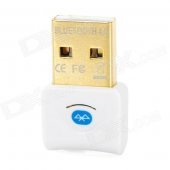 Ultra Mini Bluetooth CSR 4.0 USB Dongle Adapter - White