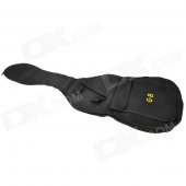 Water Resistant Electric Bass Bag w/ Large Front Pocket / Adjustable Strap - Black