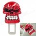 Cool Safety Skull Style Seat Belt Buckle Latches - White + Red