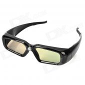 Universal USB Chargeable 3D Active / DLP Projector Shutter Glasses - Black