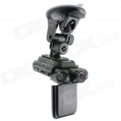 2.0" TFT 5.0MP CMOS HD 1080P Wide Angle Car DVR Camcorder w/ 2-IR LED / HDMI / AV / USB - Black