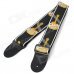 Durable Adjustable Nylon + Leather Guitar Strap - Black + White + Yellow (146cm) Durable Adjustable Nylon + Leather Guitar Strap - Black + White + Yellow (146cm)