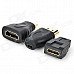 3-in-1 HDMI Adapter Set - Black (3 PCS)