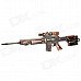 Assembly Alloy Gun Model PSG Sniper Rifle Keychain - Red Bronze + Gray