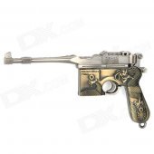 Mauser Pistol Battle Dragon Gun Shaped Alloy Keychain - Copper