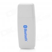 Bluetooth V2.1+ EDR Wireless Audio Receiver w/ 3.5mm Jack Cable - White