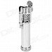 Windproof Flame Adjustable Butane Gas Jet Lighter - White + Silver