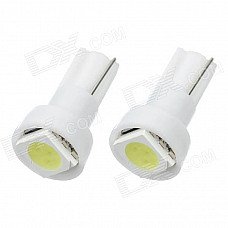 T5 1W 50lm 6500K 1-5050 SMD LED White Light Car Signal Lamp Bulbs (2 PCS) T5 1W 50lm 6500K 1-5050 SMD LED White Light Car Signal Lamp Bulbs (2 PCS)