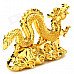 Stylish Dragon Shaped Alloy + Iron Windproof Gas Lighter - Golden
