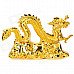 Stylish Dragon Shaped Alloy + Iron Windproof Gas Lighter - Golden