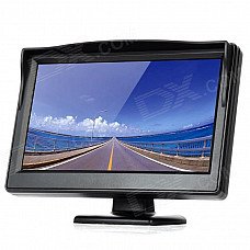 5.0" LED Display Screen Car Rear-View Stand Security Monitor - Black (480 x 234 Pixels)