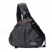 Caden K1 Professional Triangle Crossbody Shoulder Bag for DSLR Camera - Black