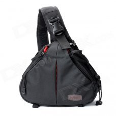 Caden K1 Professional Triangle Crossbody Shoulder Bag for DSLR Camera - Black
