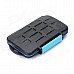 JJC Water Proof Plastic CF / SD Memory Card Case - Black + Blue