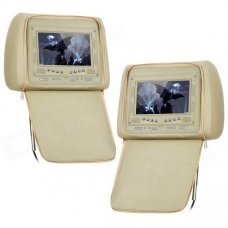 AST7002H-MIS 7" LCD Screen Car Headrest Monitor w/ Remote Controller / AV-IN - Khaki (2 PCS) AST7002H-MIS 7" LCD Screen Car Headrest Monitor w/ Remote Controller / AV-IN - Khaki (2 PCS)