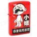 Funny Boy Pattern Stainless Steel Fuel Lighter - Red