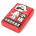 Funny Boy Pattern Stainless Steel Fuel Lighter - Red
