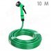Car Wash Nozzle Spray Head Water Gun with Hose - Green (10m)