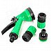 Car Wash Nozzle Spray Head Water Gun with Hose - Green (10m)