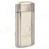 Dolphin Pattern Windproof Dual-Flame Butane Gas Lighter - Silver