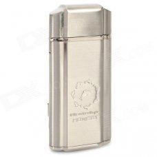 Dolphin Pattern Windproof Dual-Flame Butane Gas Lighter - Silver Dolphin Pattern Windproof Dual-Flame Butane Gas Lighter - Silver