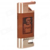 319A Stainless Steel Windproof Butane Gas Lighter - Golden + Brown