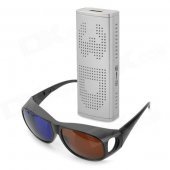 Mini 1080p HDMI 2D to 3D High-Definition Converter w/ 3D Glasses - Silver