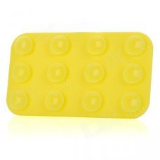 Car Sticky Silicone Anti-Slip Mat for Cell Phone - Yellow
