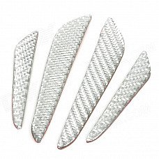 Anti-Scrape Carbon Fiber Door Guard Protector Stickers - Silver (2 Pair) Anti-Scrape Carbon Fiber Door Guard Protector Stickers - Silver (2 Pair)