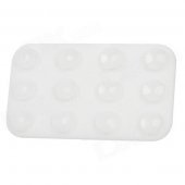 Mini Double-Sided Suction Cup Pad for Mobile Phone - White