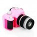 Mini Camera Style Keychain w/ Flash Torch - Pink + Black (3 x AG13)