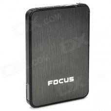 Focus Ultra-thin Wiredrawing Cigarette Case Dispenser w/ Butane Lighter - (Holds 10 )