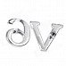 3D V6 Grill Decoration Emblem for Car Tuning - Silver
