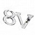 3D V8 Grill Decoration Emblem for Car Tuning - Silver
