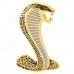 Stainless Steel 3D Snake Shaped Grill Decoration Emblem for Car Tuning - Golden