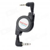 SegCable Moskye 3.5mm Male to 2.5mm Male Retractable Audio Cable - Black (75cm)