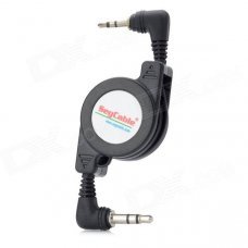 SegCable Moskye 3.5mm Male to 2.5mm Male Retractable Audio Cable - Black (75cm)