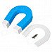 "U" Shaped ABS + Magnet Keys Hanging Toy w/ Self-Adhesive Tape - Blue "U" Shaped ABS + Magnet Keys Hanging Toy w/ Self-Adhesive Tape - Blue