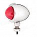 10W 1-Common Bulb Yellow Light Retro Motorcycle Steering Lamp - Silver + Red (12V / 20cm / 4 PCS)