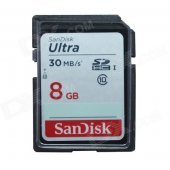 Genuine SanDisk Ultra SDHC Class 10 200X Memory Card - Black + Red (8GB)