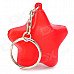 Cute Five-Pointed Star Smiley Face Style Keychain - Red
