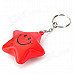 Cute Five-Pointed Star Smiley Face Style Keychain - Red